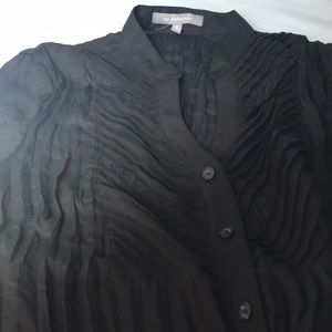 Black rippled blouse